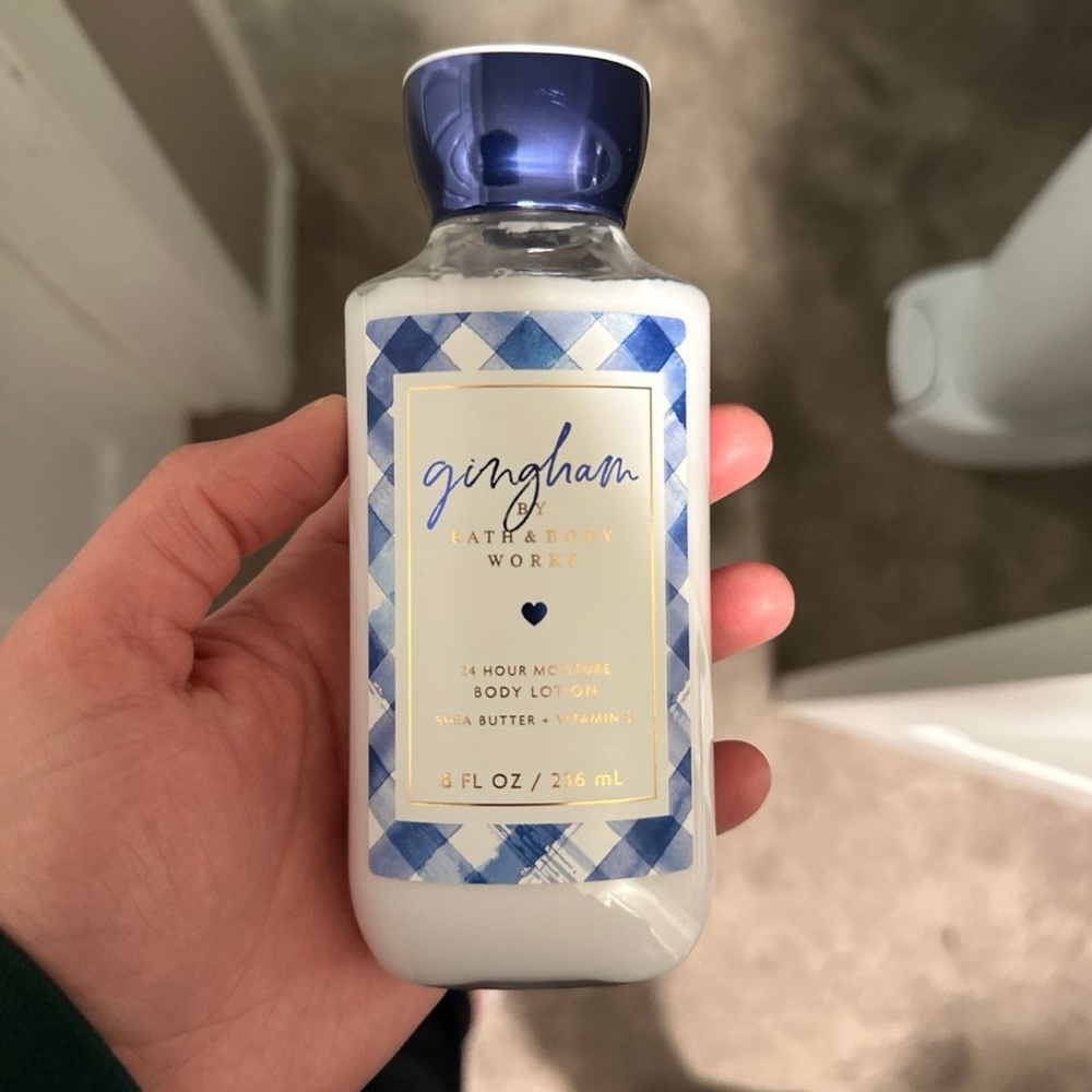 Gingham Blue and White Body Lotion
